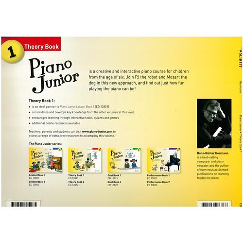HEUMANN H. G.: PIANO JUNIOR - A CREATIVE PIANO COURSE FOR CHILDREN - THEORY BOOK 1 CON ONLINE ACCESS