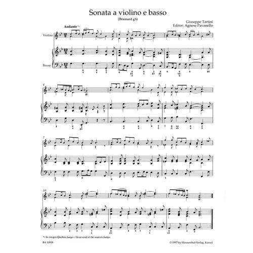 TARTINI G.: SONATA G MINOR "DEVILS TRILL" - PARTI - URTEXT