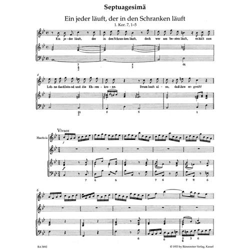 TELEMANN G. P.: MUSICAL CHURCH SERVICE - CANTATAS FOR THE SUNDAYS AFTER TRINITY MEDIUM VOICE - PARTI + PARTITURA