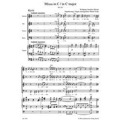 MOZART W. A.: MISSA BREVIS IN C MAJOR KV 257 (CREDO MASS) - PARTITURA VOCAL SCORE