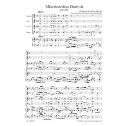 MOZART W. A.: MISERICARDIAS SOMINI KV 222 (205A)- VOCAL SCORE C-PF URTEXT