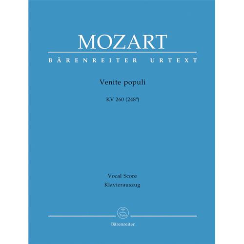 MOZART W. A.: VENITE POPULI KV 260 (248A)- VOCAL SCORE C-PF URTEXT