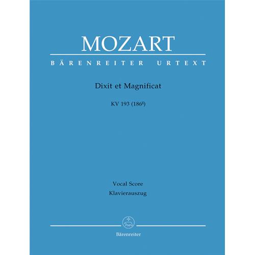 MOZART W. A.: DIXIT ET MAGNIFICAT KV 193 (186G)- VOCAL SCORE C-PF URTEXT