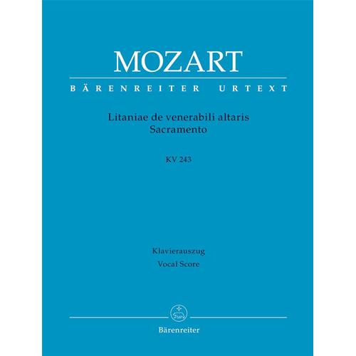 MOZART W. A.: LITANIAE DE VENERABILI ALTARIS SACRAMENTO IN E-FLAT MAJOR KV 243- VOCAL SCORE C-PF URTEXT