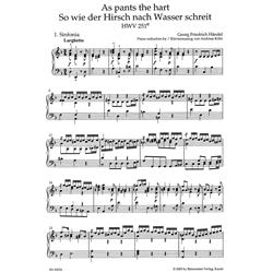 HANDEL G.F.: AS PANTS THE HART HWV 251E - VOCAL SCORE C-PF URTEXT