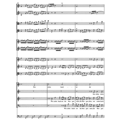 BACH J. S.: HOW BRIGHT AND FAIE THE MORNING STARS BWV 1 - STUDY SCORE (FULL SCORE) URTEXT