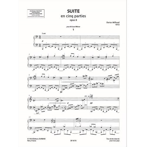 MIHLAUD D.: OEUVRES POUR PIANO - OPERE PER PIANOFORTE - EDITION ORIGINALE
