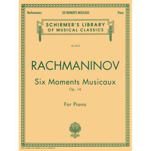 RACHMANINOFF S.: 6 MOMENTS MUSICAUX OP. 16
